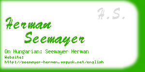 herman seemayer business card